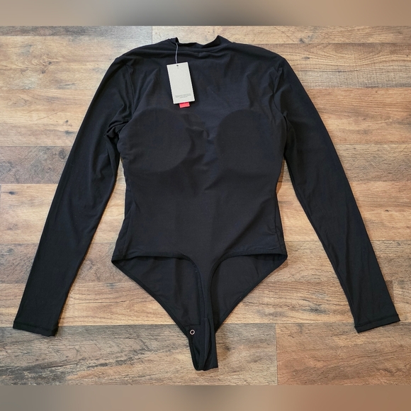 Popilush Women's Black Turtle Neck Shapewear Tummy Control Bodysuit Size Large - Picture 10 of 10